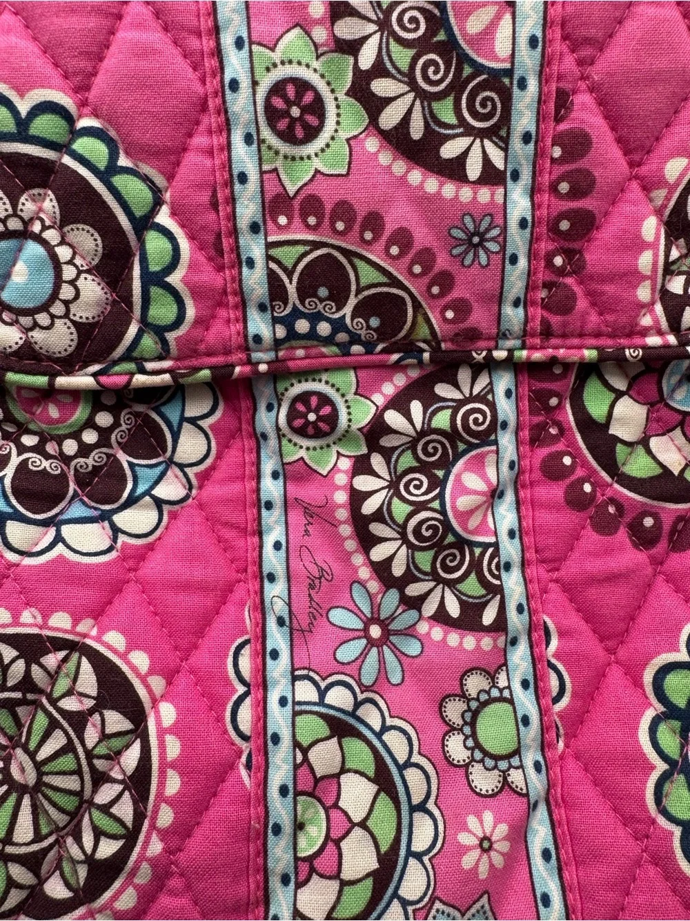Vera Bradley Hot Pink Quilted Floral Medallion Backpack